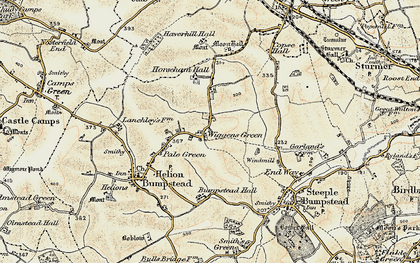 Old map of Wiggens Green in 1898-1901