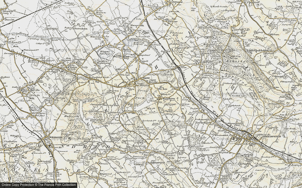 Old Map of Wigginton, 1898 in 1898