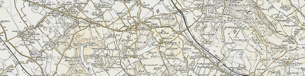 Old map of Wigginton in 1898