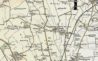 Old map of Wigginton Grange in 1903-1904