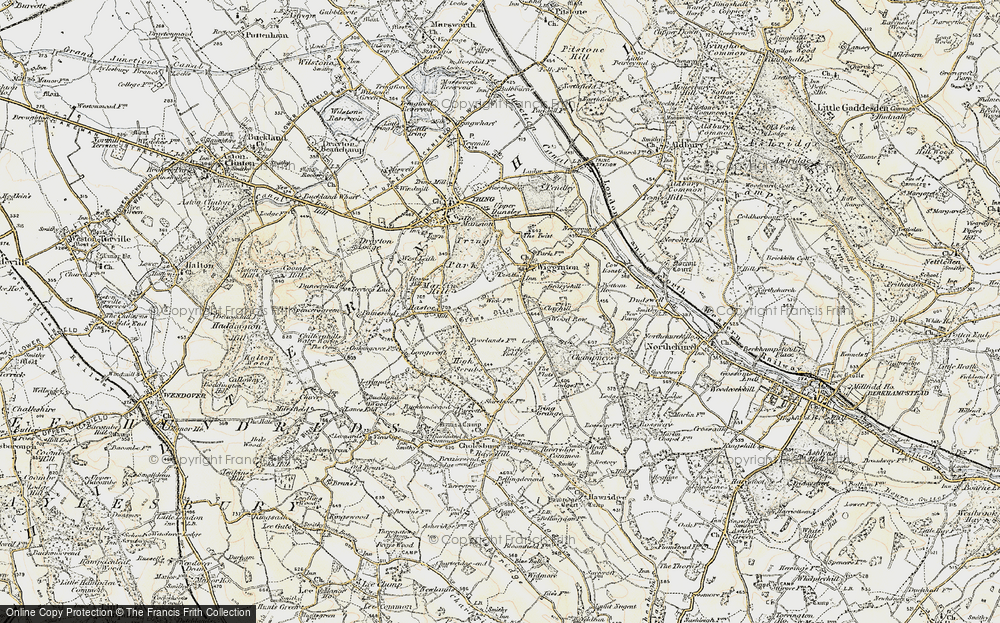 Old Map of Wigginton Bottom, 1898 in 1898