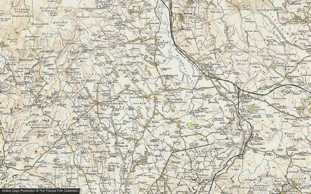 Old Map of Historic Map covering West Thornber in 1903-1904