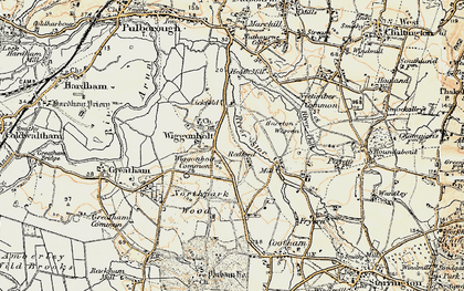 Old map of Wiggonholt in 1897-1900