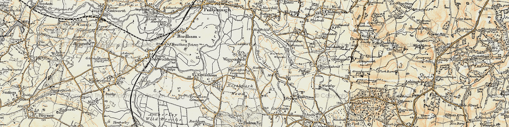 Old map of Wiggonholt in 1897-1900