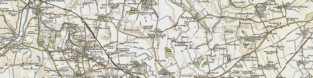 Old map of Wighill in 1903-1904