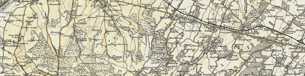 Old map of Wigmore in 1897-1898