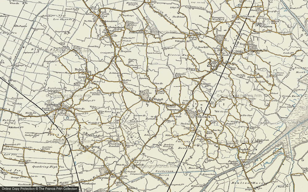 Old Map of Wigtoft, 1902-1903 in 1902-1903