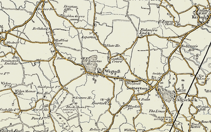 Old map of Wigtoft in 1902-1903