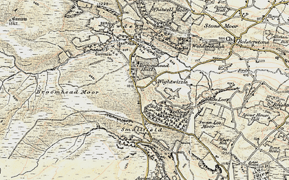 Old map of Broomhead Moor in 1903