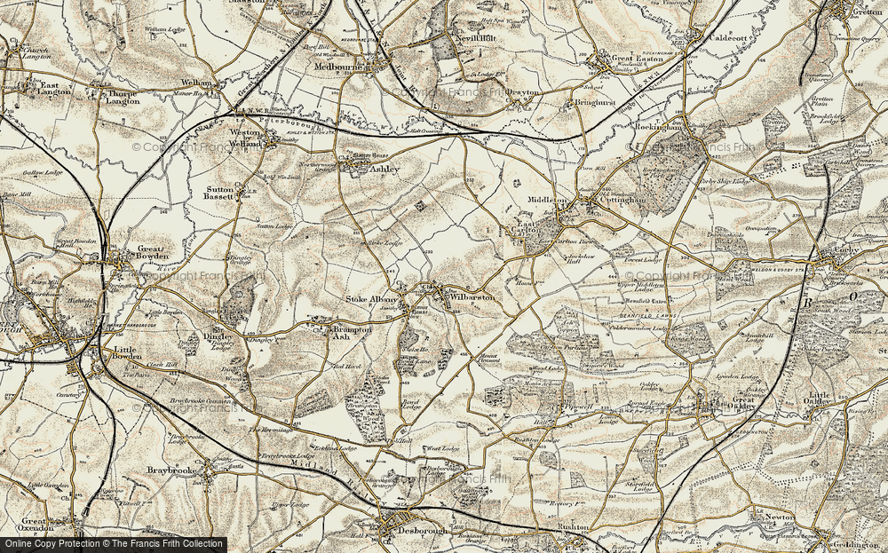 Old Map of Wilbarston, 1901-1902 in 1901-1902
