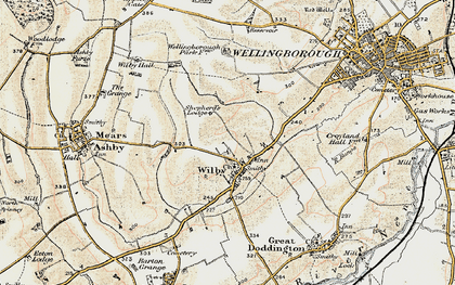 Old map of Wilby in 1901