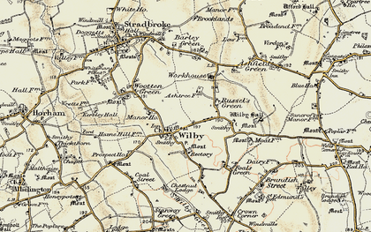 Old map of Wilby in 1901