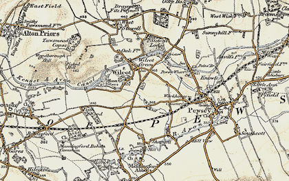 Old map of Wilcot in 1897-1899