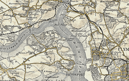 Old map of Wilcove in 1899-1900