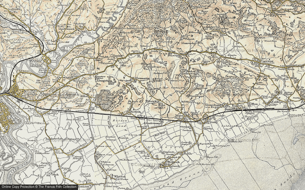 Old Map of Wilcrick, 1899-1900 in 1899-1900