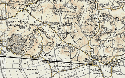Old map of Wilcrick in 1899-1900