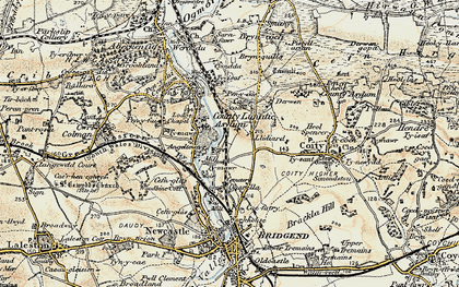 Old map of Wild Mill in 1900