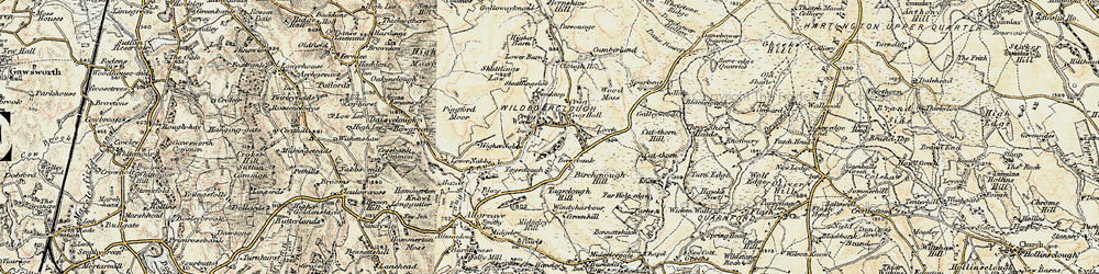 Old map of Wildboarclough in 1902-1903