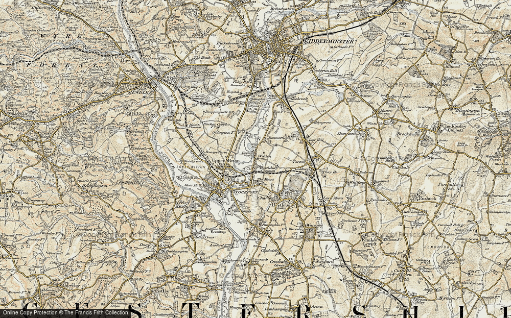 Old Map of Wilden, 1901-1902 in 1901-1902