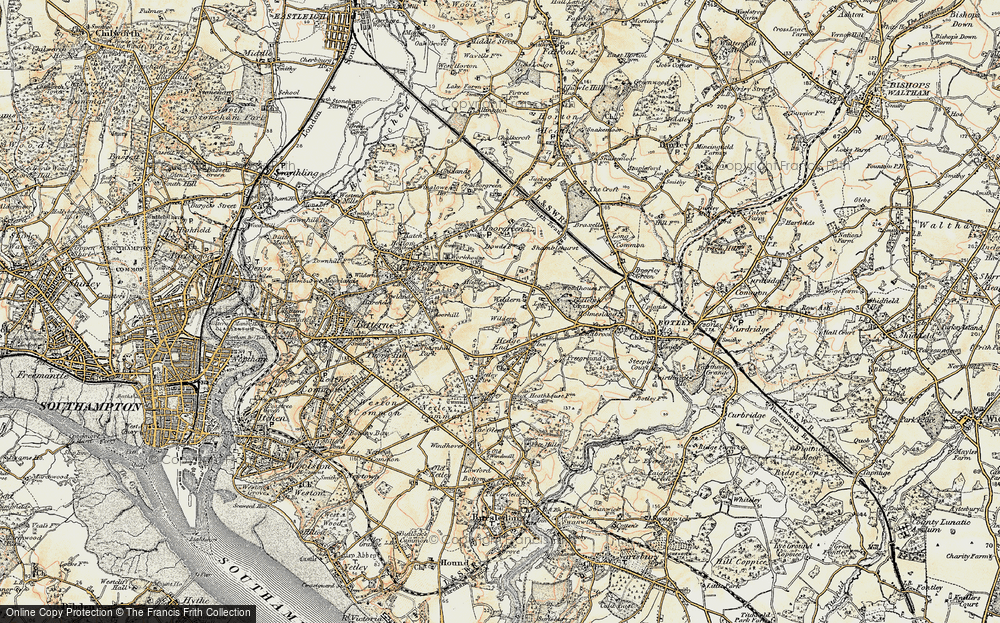 Old Map of Wildern, 1897-1909 in 1897-1909