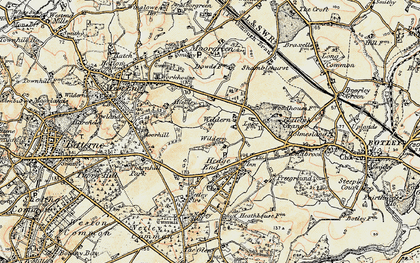 Old map of Wildern in 1897-1909