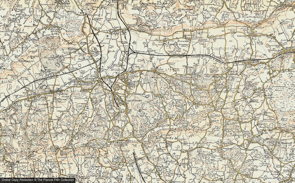 Old Map of Historic Map covering Blackhall in 1897-1898