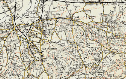 Old map of Wildernesse in 1897-1898
