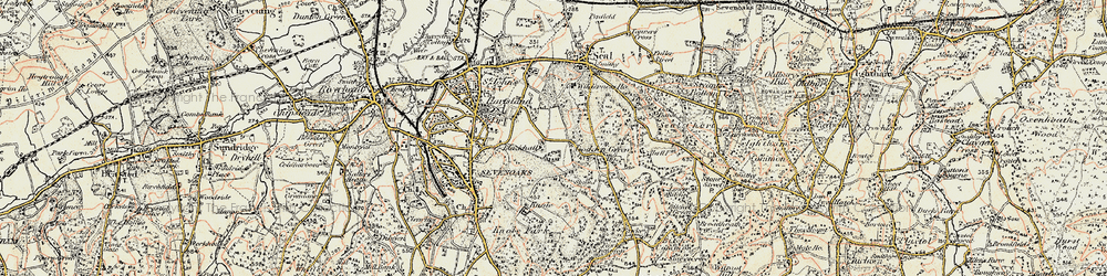 Old map of Wildernesse in 1897-1898