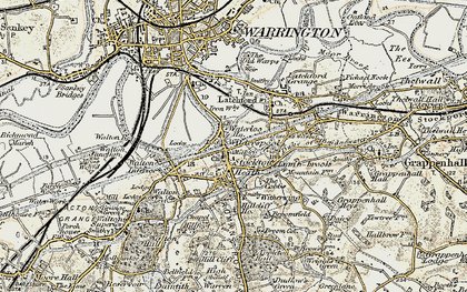 Old map of Wilderspool in 1903