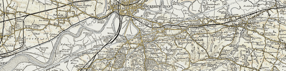 Old map of Wilderspool in 1903