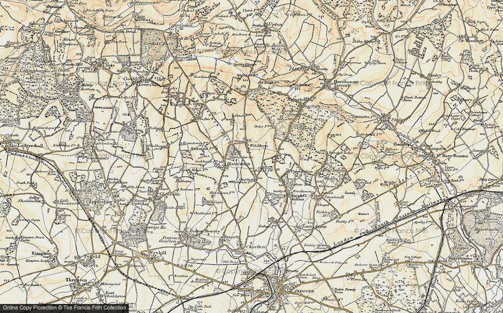 Old Map of Wildhern, 1897-1900 in 1897-1900