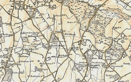 Old map of Wildhern in 1897-1900