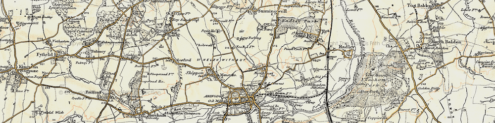 Old map of Wildmoor in 1897-1899