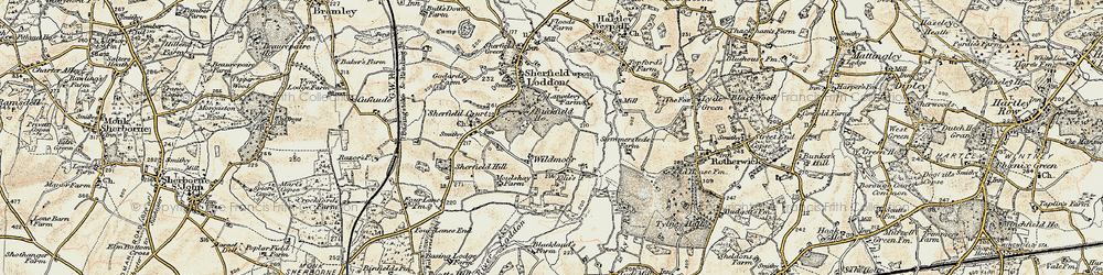 Old map of Wildmoor in 1897-1900