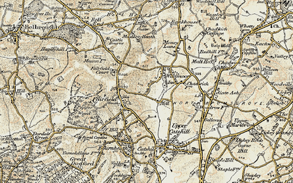 Old map of Wildmoor in 1901-1902