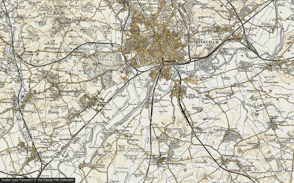 Old Map of Historic Map covering Beeston Canal in 1902-1903