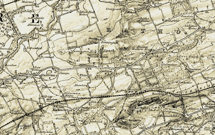 Old map of Wilkieston in 1903-1904