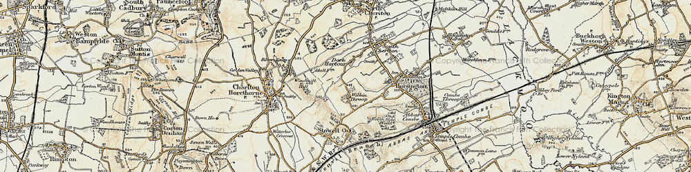 Old map of Wilkinthroop in 1899