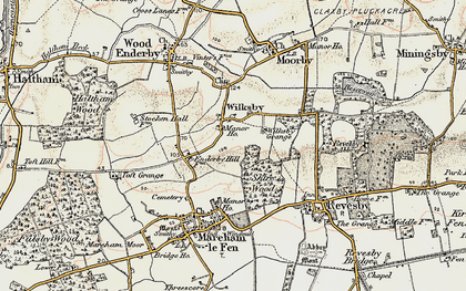 Old map of Wilksby in 1902-1903