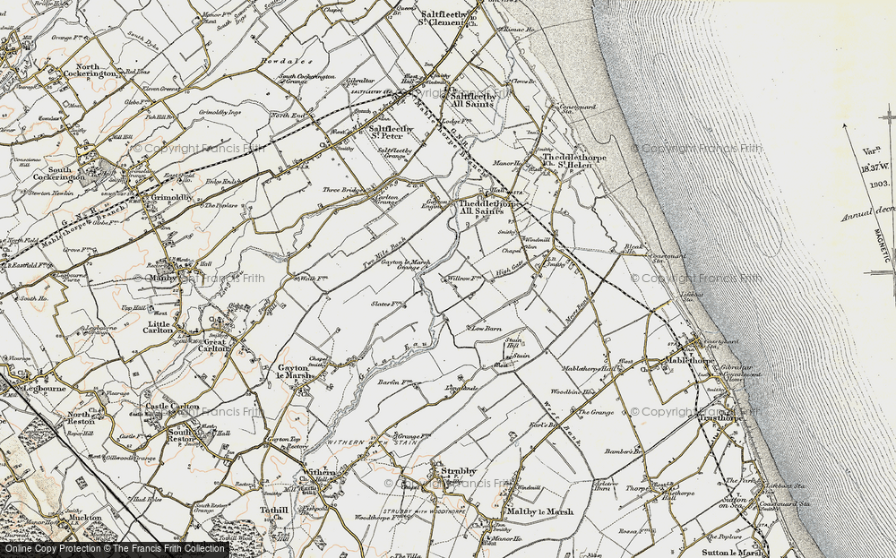 Old Map of Will Row, 1903 in 1903