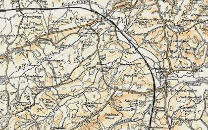 Old map of Borders in 1898