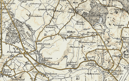 Old map of Willaston in 1902