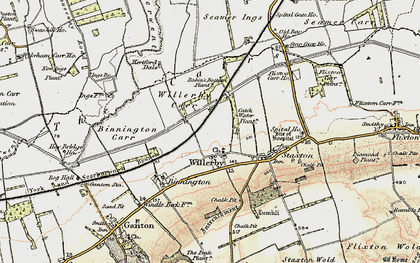 Old map of Willerby in 1903-1904
