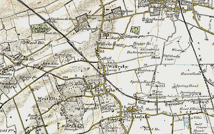 Old map of Willerby in 1903-1908