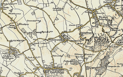 Old map of Willersey in 1899-1901