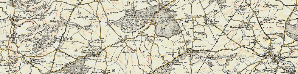Old map of Willesley in 1898-1899