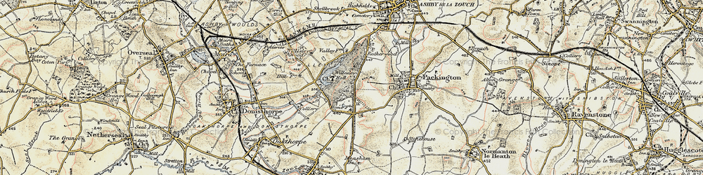 Old map of Willesley in 1902-1903