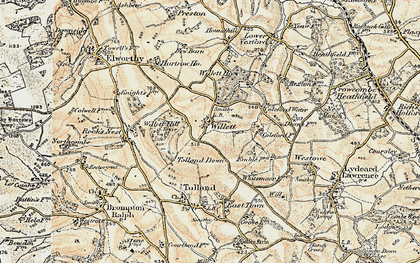 Old map of Willett Hill in 1898-1900