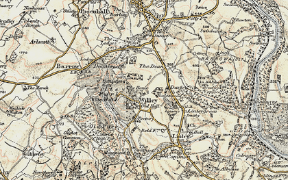 Old map of Willey in 1902