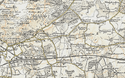 Old map of Willey Green in 1898-1909